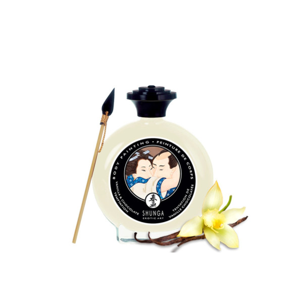 Peinture de corps comestible vanille chocolat blanc 100ml 